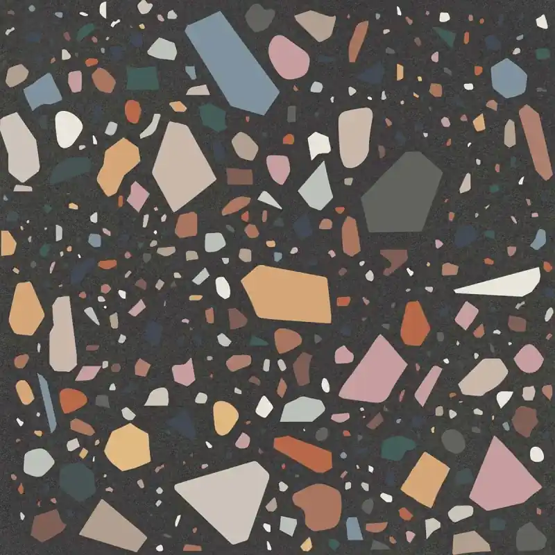Porzellan Steinzeug Confetti Nero Multicolor Quintessenza Ceramiche Mega-Angebot