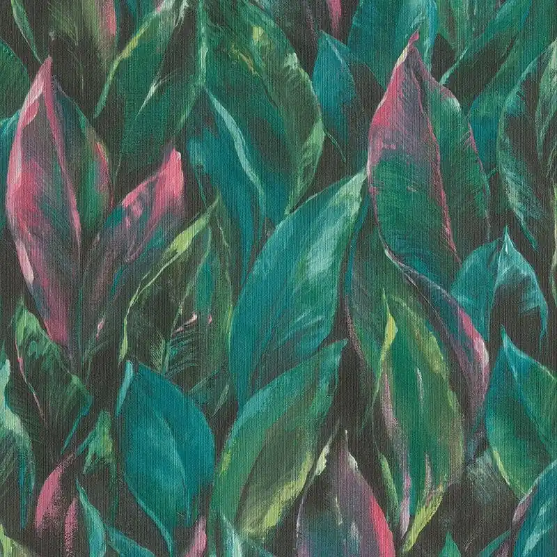 Neuheit Tapete Blau, Grün, Petrol, Pink Rasch Vliestapete (1041481)