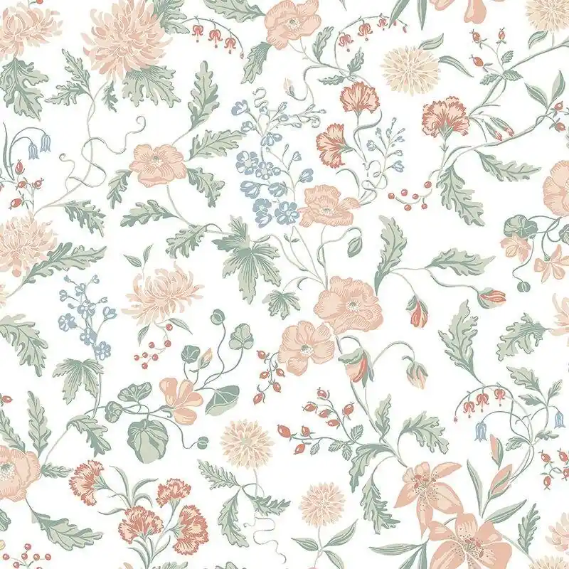 Günstig Tapete Beige, Creme, Grün, Rot Sandberg Vliestapete (1041391)