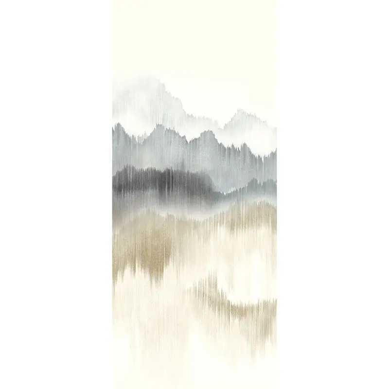 Zertifiziert Digitaldruck-Tapete Beige, Creme, Braun, Grau, Silber Vista Mist Masureel (1041210)