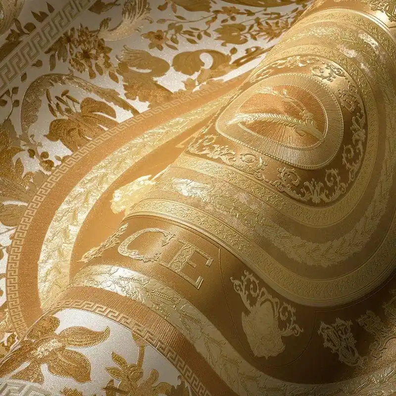 Zertifiziert Tapete Gold, Kupfer VERSACE Satintapete (1040263)