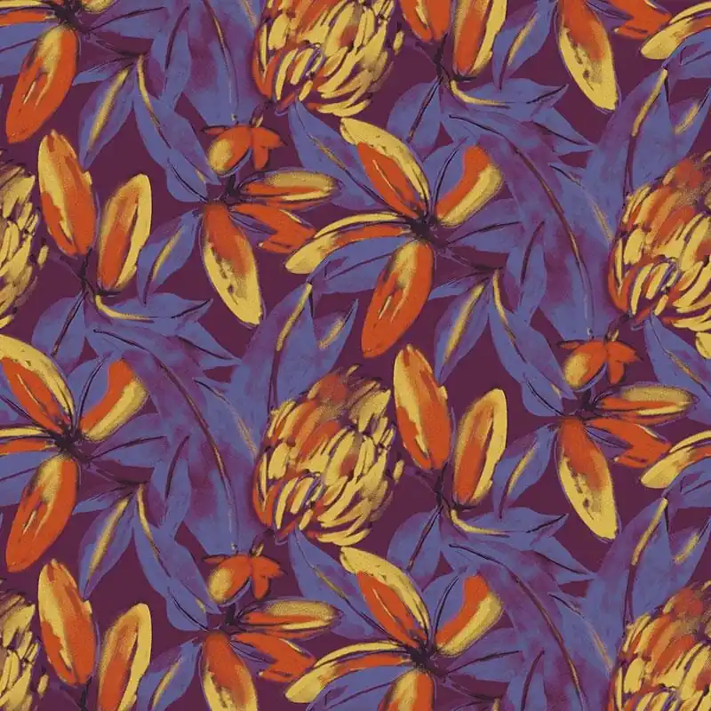 Sale Tapete Blau, Orange, Terrakotta MASUREEL Vliestapete (1038625)