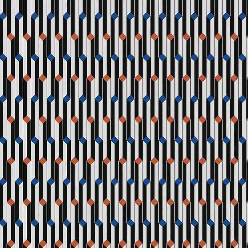 Nur Für Kurze Zeit Tapete Blau, Orange, Terrakotta, Schwarz, Anthrazit, Weiß MASUREEL Vliestapete (1037878)