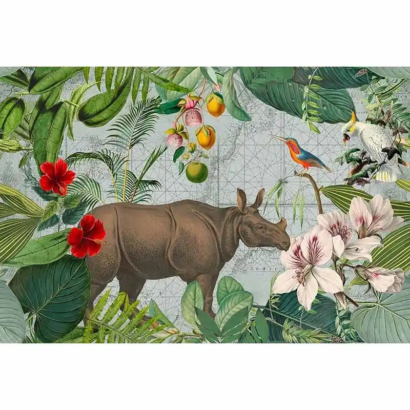 Mega-Angebot Digitaldruck-Tapete Jungle Rhino livingwalls (1036313)