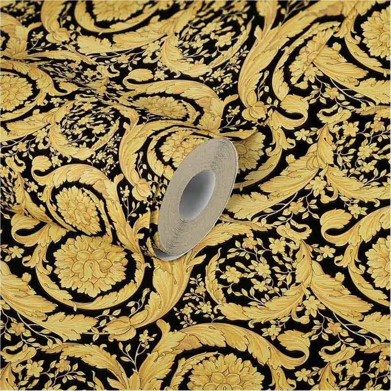 Tapete Schwarz, Anthrazit, Gold, Kupfer VERSACE Satintapete (1023779) Abverkauf