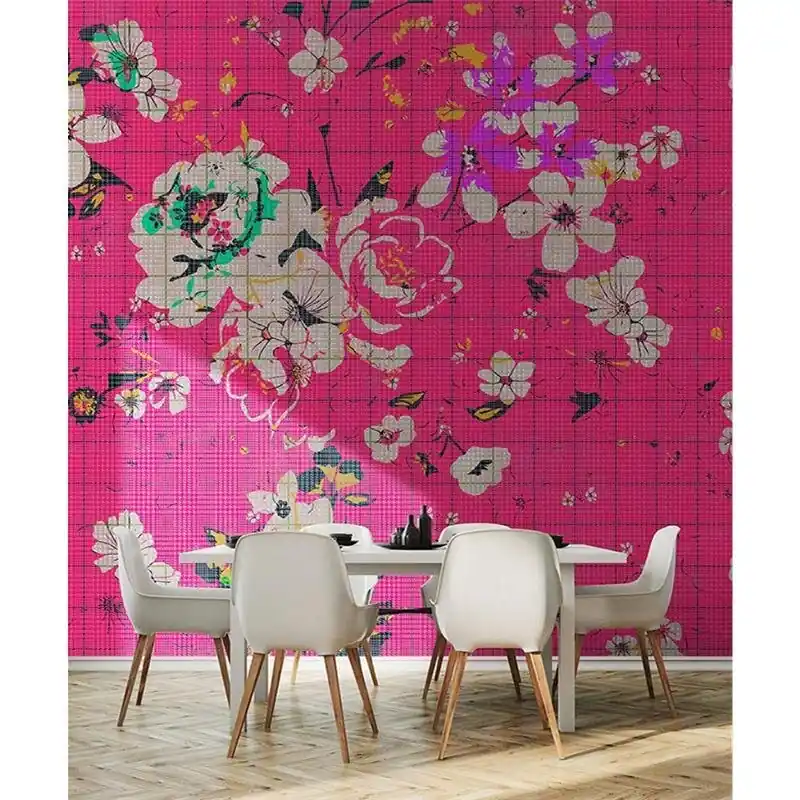 Zertifiziert Digitaldruck-Tapete Flower plaid 2 livingwalls (1025901)