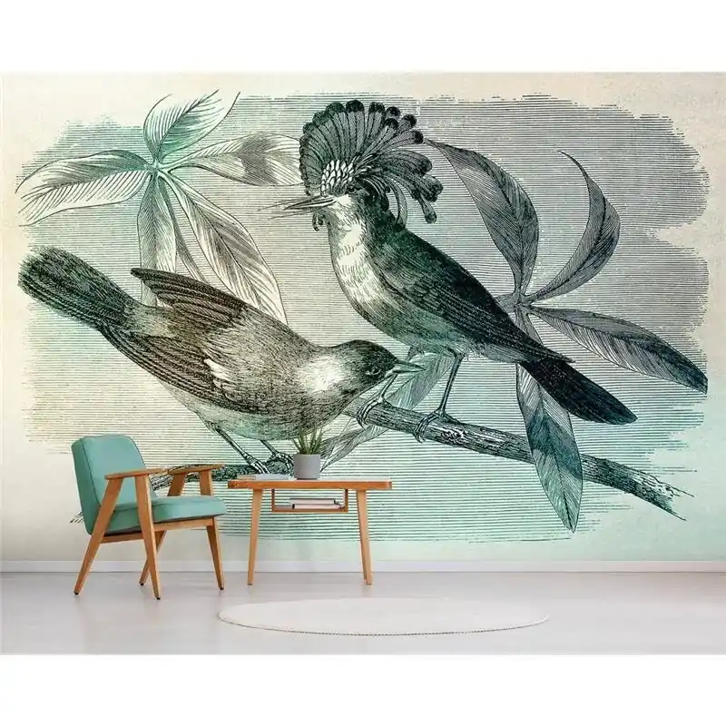 Digitaldruck-Tapete Vintage Birds 1 livingwalls (1024443) Echt