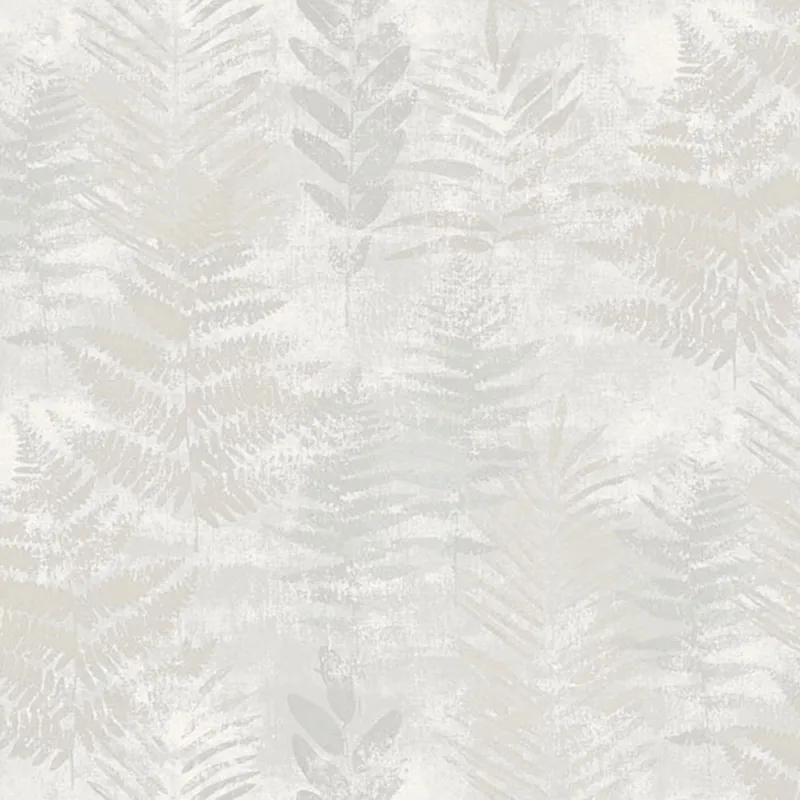 Expressversand Grau-beige Vliestapete mit Blättern, RE25150, Reflect, Decoprint