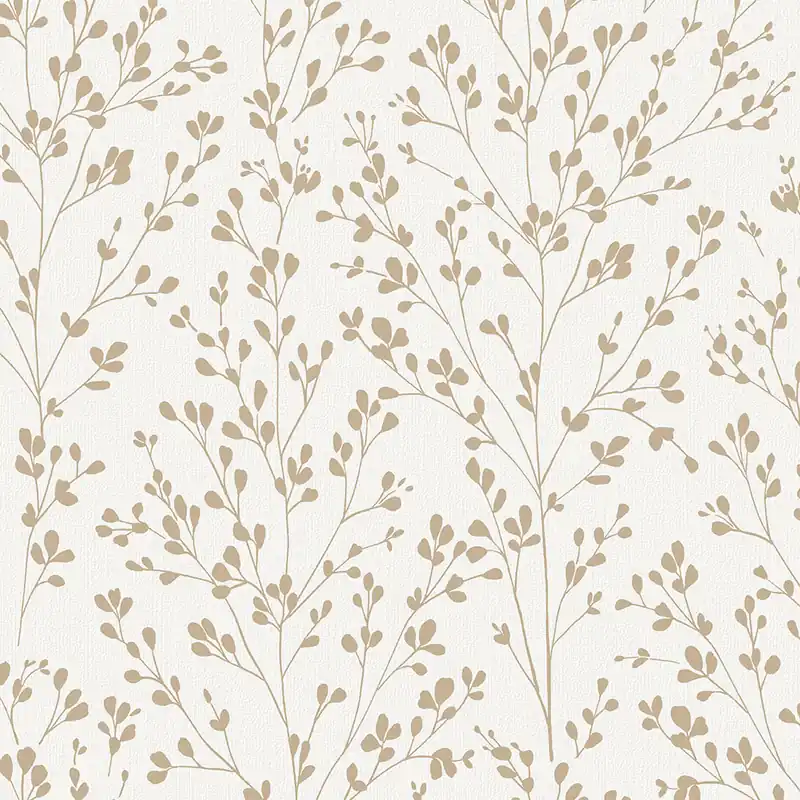 Creme-goldene Vliestapete mit Zweigen, A71401, Vavex 2026 Must-Have