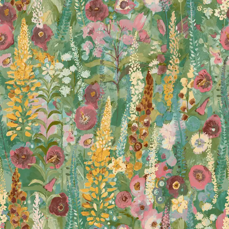 Tapete, grün, Blumen, A74601, Inia, Grandeco Wochenendangebot
