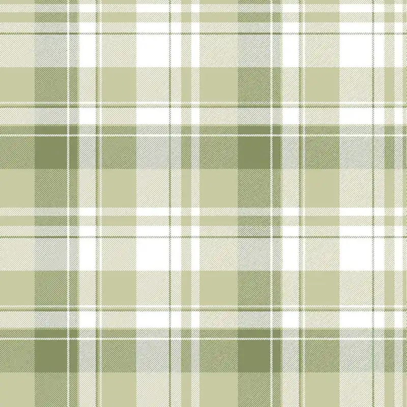Tapete, grün, Tartan-Stoffoptik, 8388, Blooming Garden 2, Parato by Cristiana Masi Letzte Chance