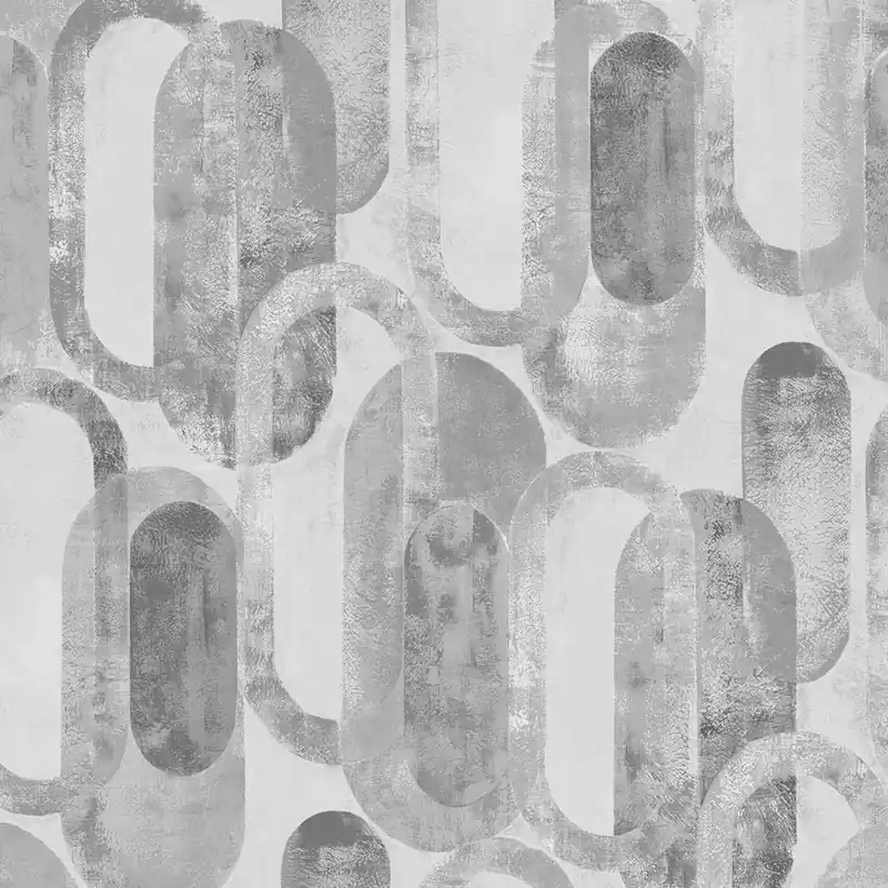 Top-Seller Grafiktapete, ovale Muster, grau-silber, 121803, Vavex 2027