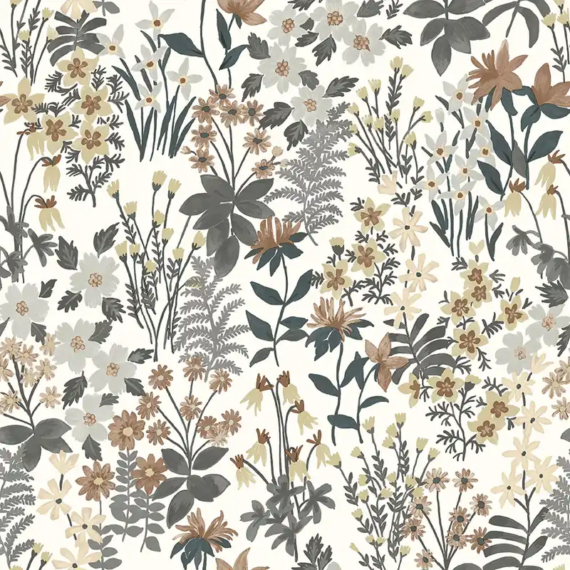 Billig Graubraune florale Vliestapete, A70901, Vavex 2026