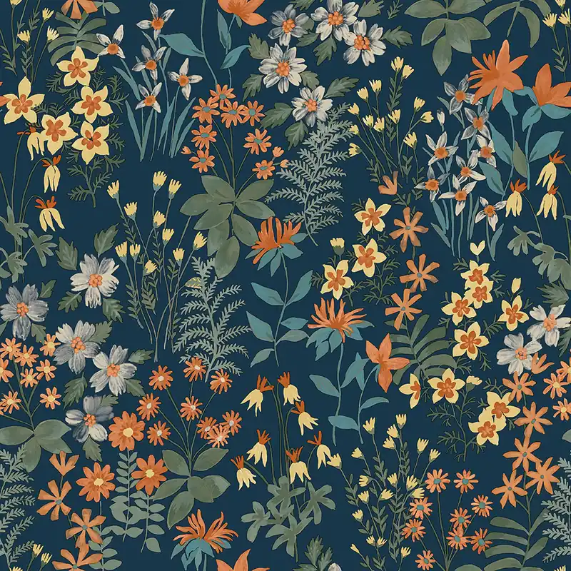 Blaue florale Vliestapete, A70903, Vavex 2026 Markenprodukt