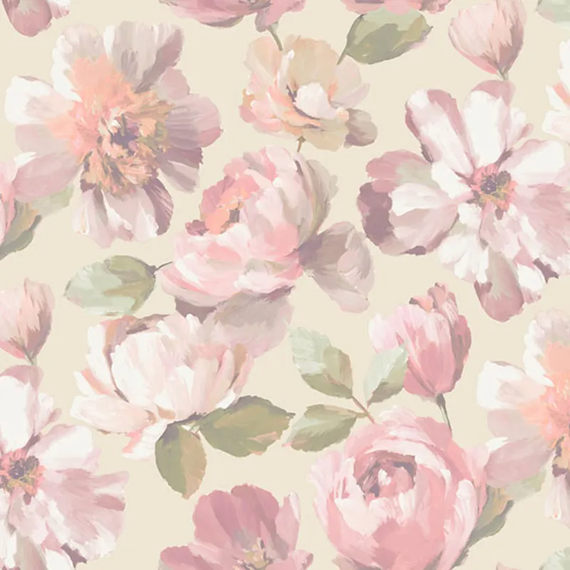 Beliebt Florale Vliestapete, beige-rosa, UI3104, Finest Selection, Vavex