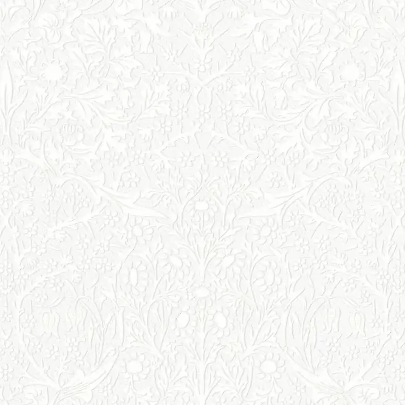 Super-Preis Tapete, Weiß, Blumen, Blätter, 142103, William Morris at Home vol. 2