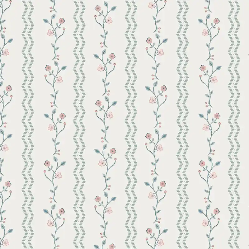 Tapete, Rosa, Blau, Blüten, 122748, Laura Ashley 4 Sale