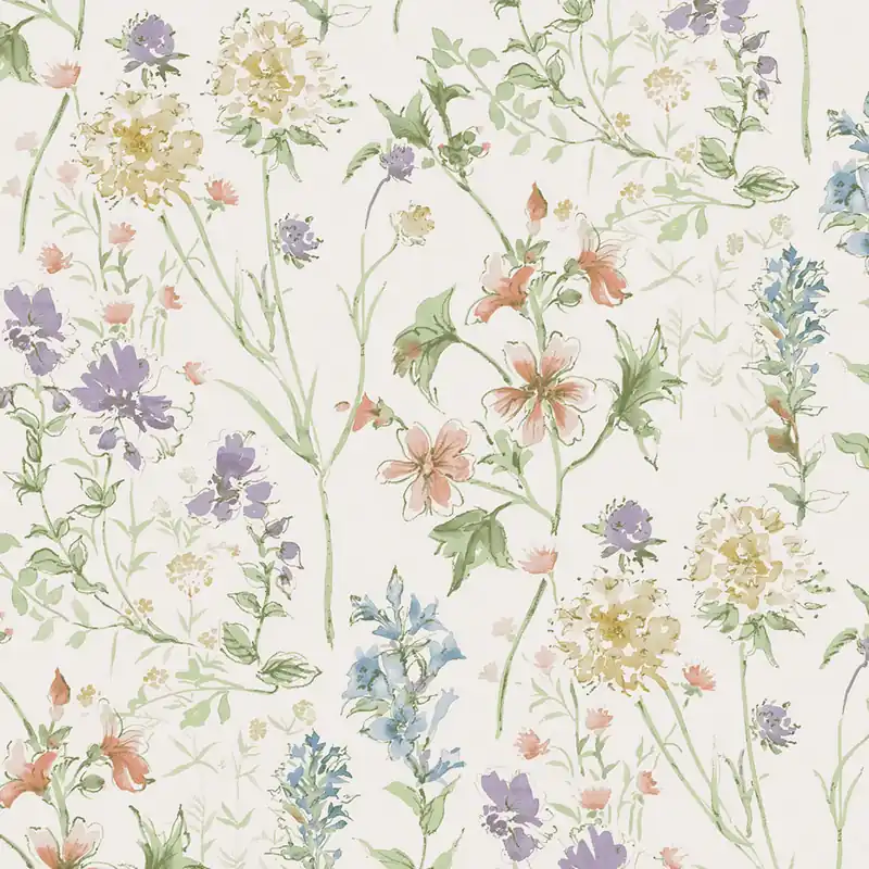 Tapete, Grün, Blau, Wildblumenwiese, 122764, Laura Ashley 4 Kracherpreis