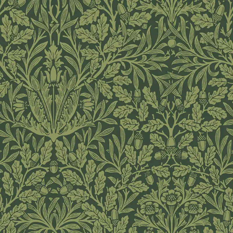 Neu Tapete, Grün, Blumen, Blätter, 140490, William Morris at Home vol. 2