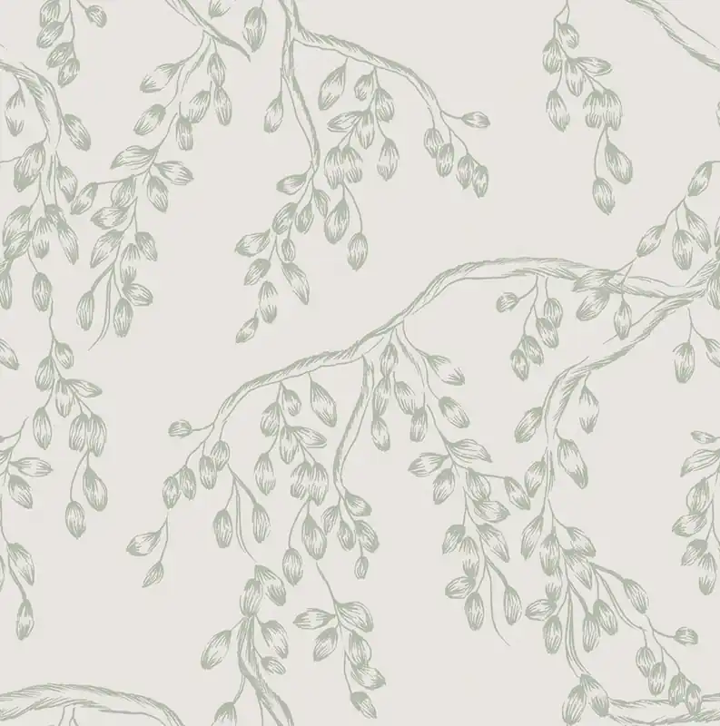Saisonangebot Tapete, Weiß-Grün, Zweige, 140333, Laura Ashley 4