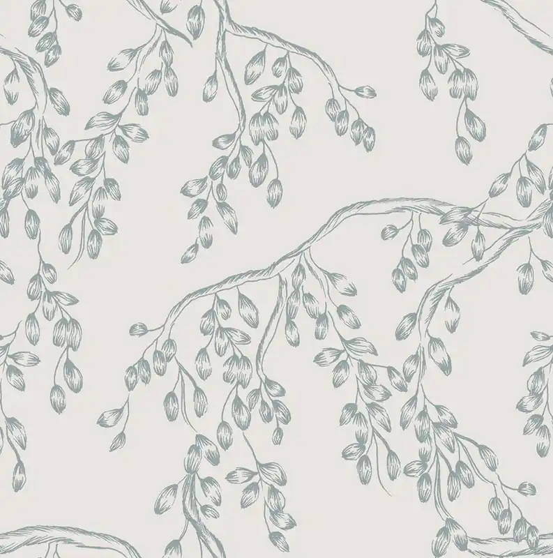 Tapete, Weiß-Blau, Zweige, 140334, Laura Ashley 4 Neu