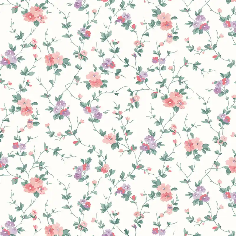 Tapete, Grün, Violett, Blüten, 122765, Laura Ashley 4 Meistverkauft