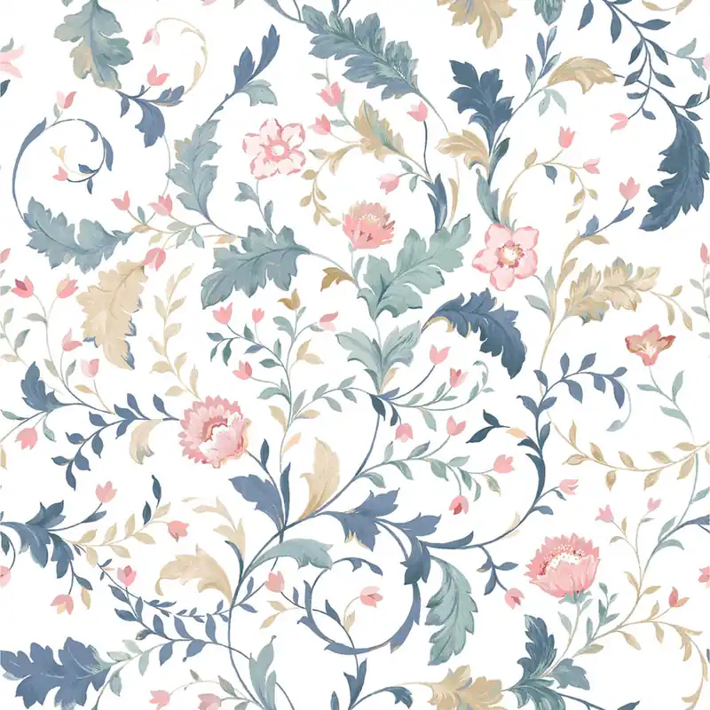 Preisreduziert Tapete, Weiß, Beige, Blumen, 130099, Laura Ashley 4