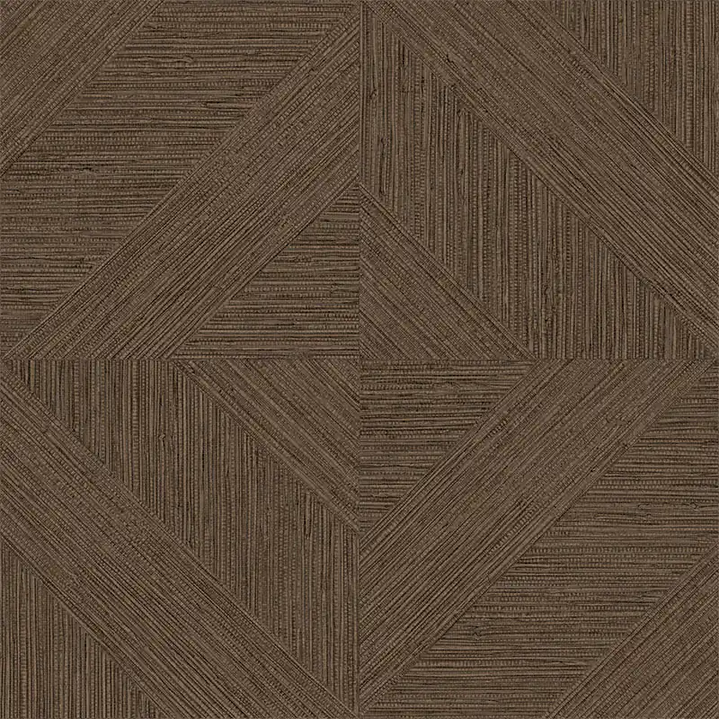 Tapete, Parkettmuster, Mattenstruktur, Braun, Schwarz, IM28012, Imani, Decoprint Geprüft