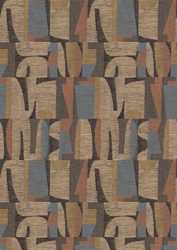 Geometrische Fototapete, Braun, Rot, IMD28101, Imani, Decoprint Zertifiziert