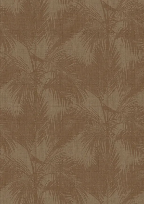 Zertifiziert Fototapete, Palmblätter, Braun, Schwarz, IMD28123, Imani, Decoprint