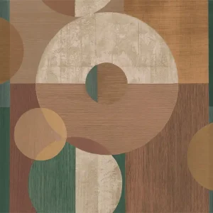 Geometrische Fototapete, Grün, Braun, IMD28141, Imani, Decoprint Neue Ware