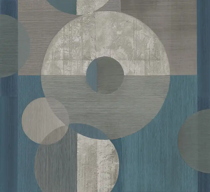 Geometrische Fototapete, Blau, Grau, IMD28143, Imani, Decoprint Top-Seller