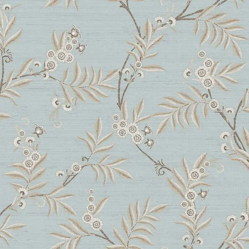 Bestpreis Tapete, hellblau, beige, blühende Zweige, 7706, Agora, Parato by Cristiana Masi
