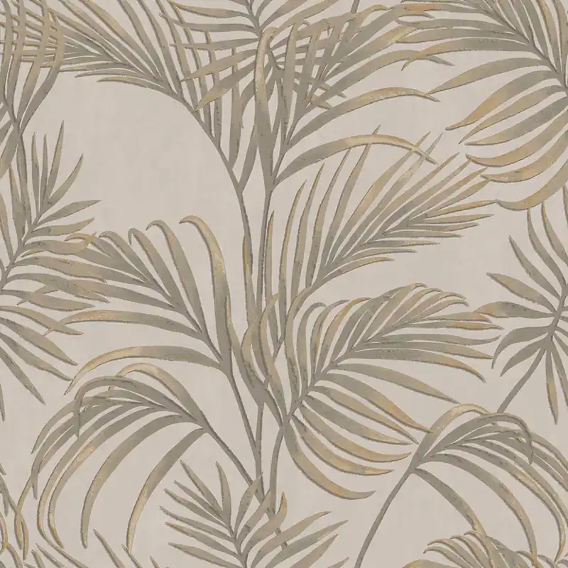 Luxuriöse graue Tapete mit Palmblättern, 7733, Agora, Parato by Cristiana Masi Neue Ware