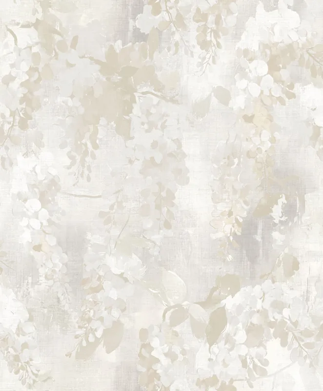 Tapete, weiß, beige, Blumen, Zweige, AU41601, Aurelia, Prestige Wallcoverings Heißes Angebot