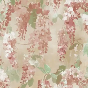 Abverkauf Tapete, rosa, beige, Blumen, Zweige, AU41602, Aurelia, Prestige Wallcoverings