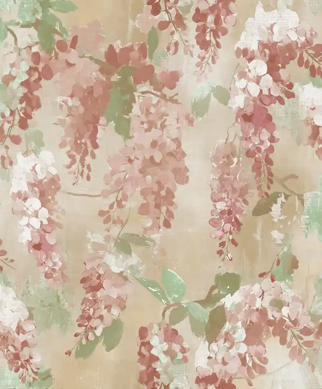 Abverkauf Tapete, rosa, beige, Blumen, Zweige, AU41602, Aurelia, Prestige Wallcoverings