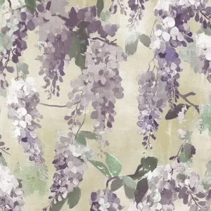 Tapete, lila, beige, Blumen, Zweige, AU41604, Aurelia, Prestige Wallcoverings Günstig