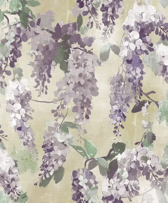 Tapete, lila, beige, Blumen, Zweige, AU41604, Aurelia, Prestige Wallcoverings Günstig
