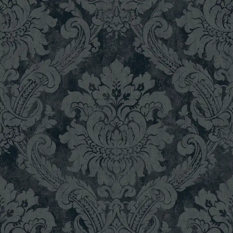 Tapete, blau, grau, Damastmuster, AU41006, Aurelia, Prestige Wallcoverings Top-Seller