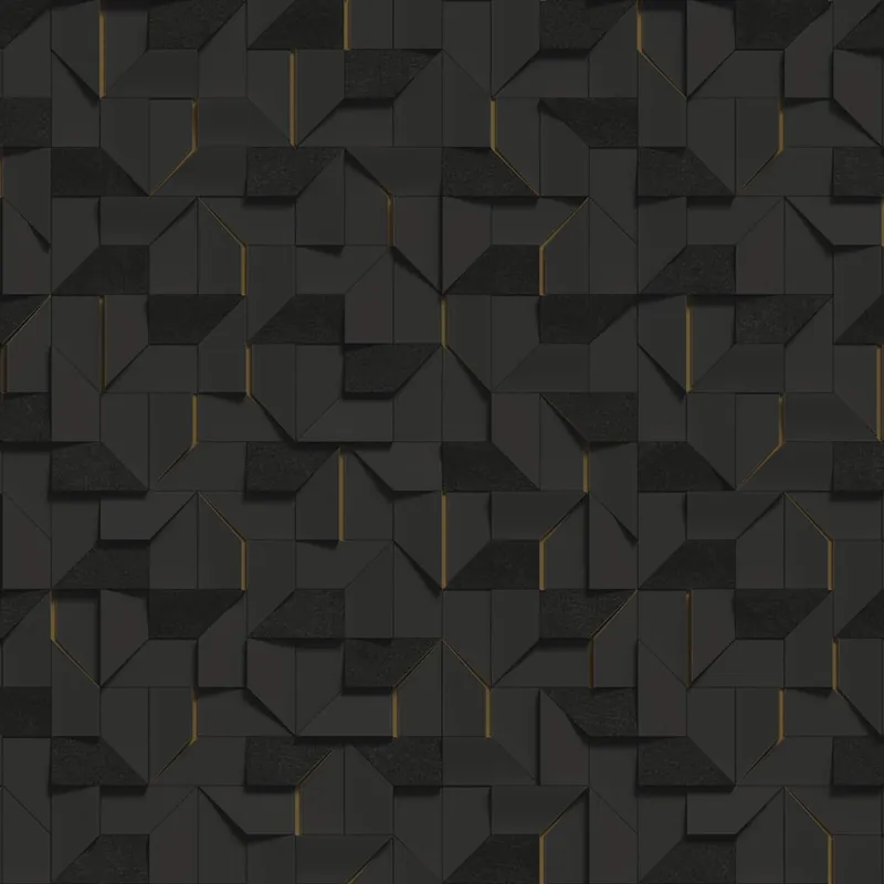 Neu Im Sortiment 3D Tapete, schwarz, geometrisches Muster, Z81001, Philipp Plein 2, Zambaiti Parati