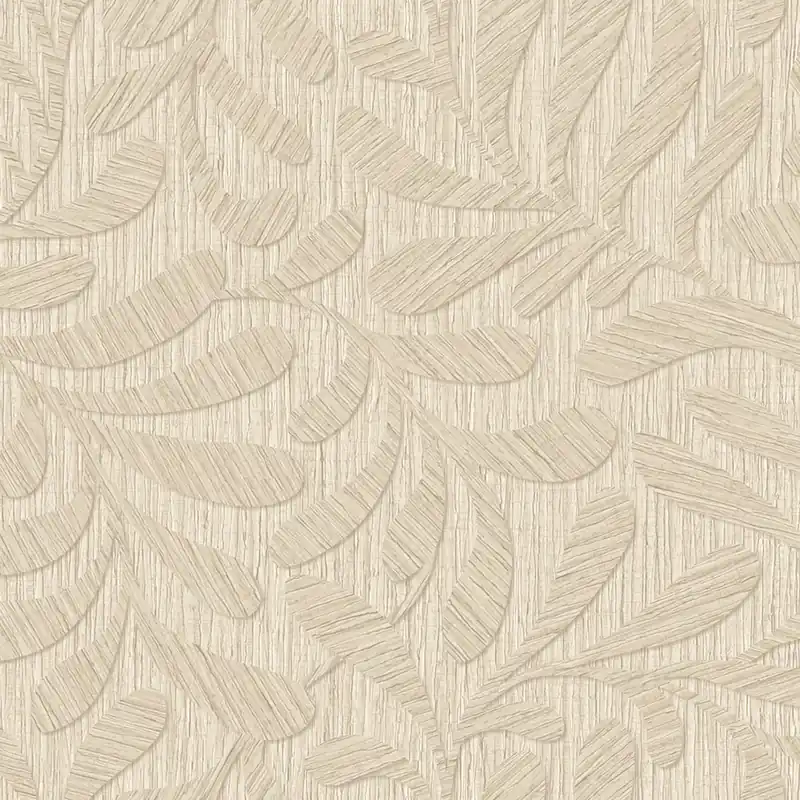 Tapete, Beige, Holzoptik, Blätter, TN29050, Terra Nova, Decoprint Zertifiziert