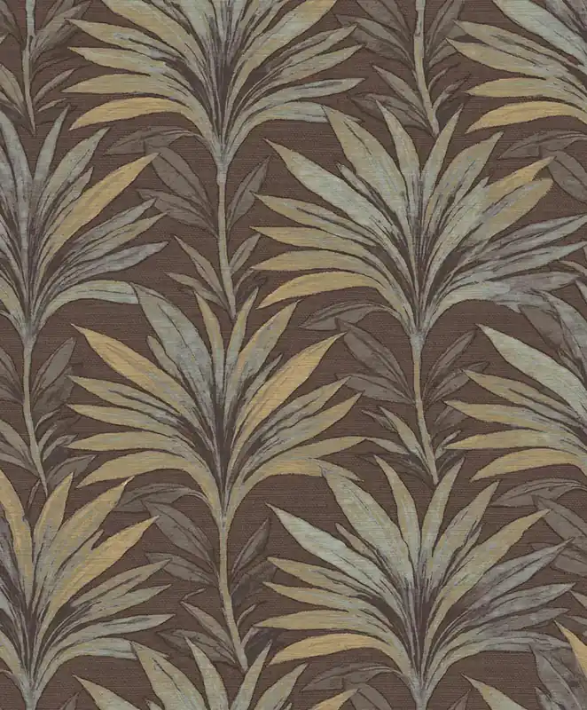 Abverkauf Tapete, braun, grau, Blätter, 5819, Jaipur, Parato by Cristiana Masi