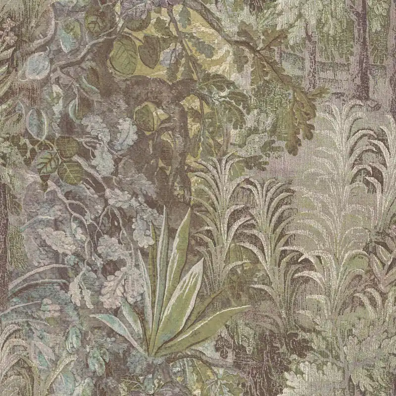 Tapete, grün, braun, Pflanzen, Blätter, 5825, Jaipur, Parato by Cristiana Masi Direkt Vom Hersteller