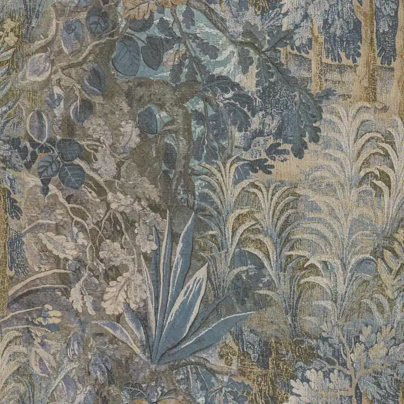Aktuell Tapete, blau, grau, Pflanzen, Blätter, 5826, Jaipur, Parato by Cristiana Masi