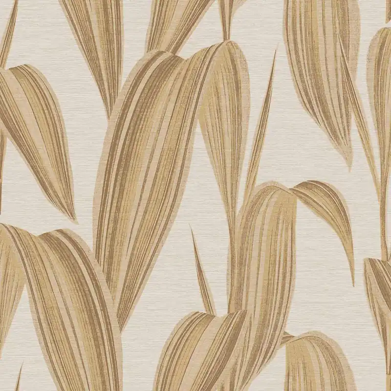 Tapete, beige, braun, Blätter, 5833, Jaipur, Parato by Cristiana Masi Garantierte Lieferung