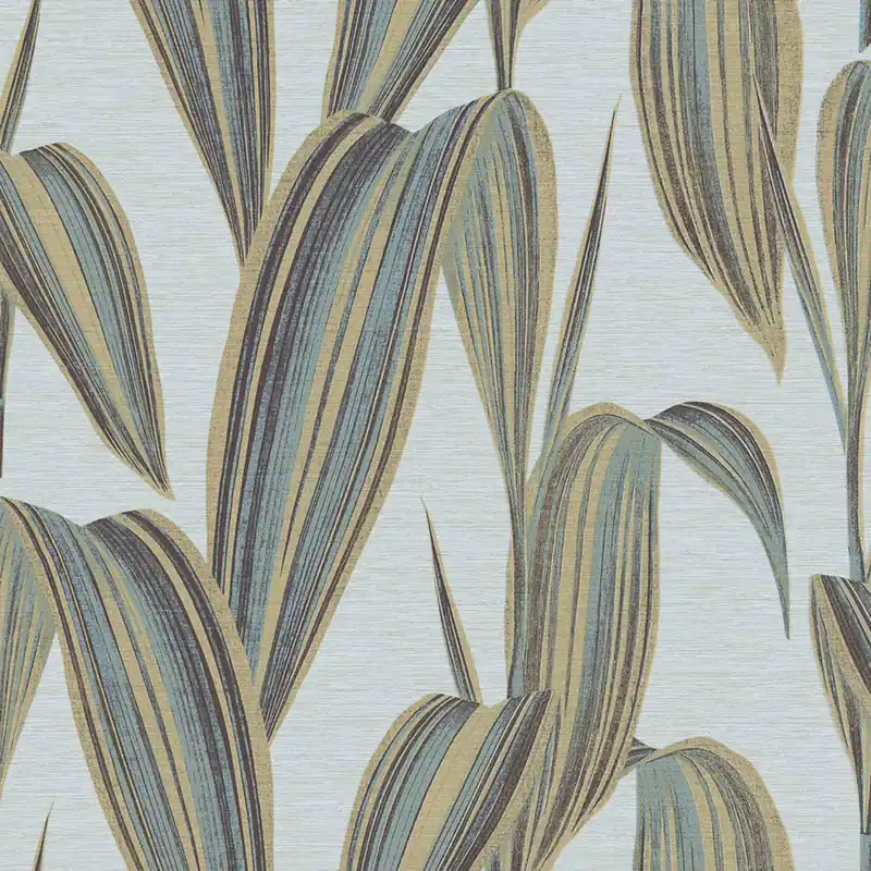 Preis Gesenkt Tapete, blau, braun, Blätter, 5836, Jaipur, Parato by Cristiana Masi