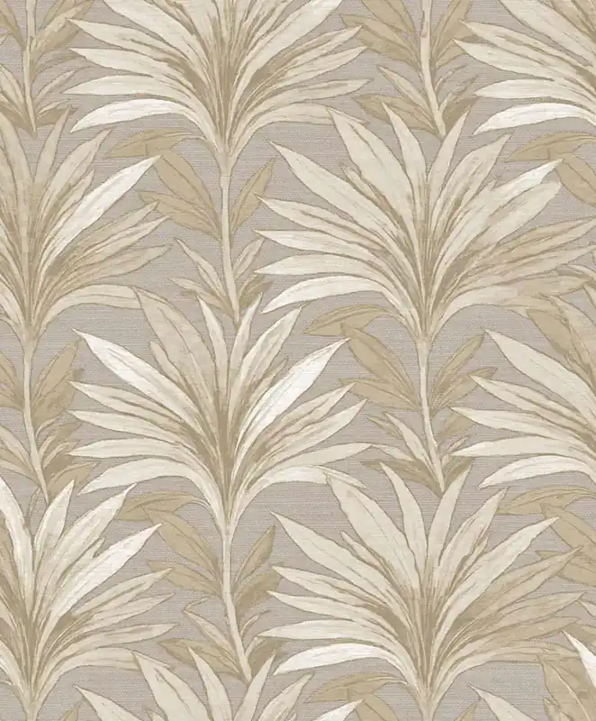 Neue Kollektion Tapete, grau, beige, Blätter, 5810, Jaipur, Parato by Cristiana Masi