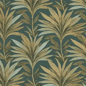 Expressversand Tapete, grün, gelb, Blätter, 5815, Jaipur, Parato by Cristiana Masi