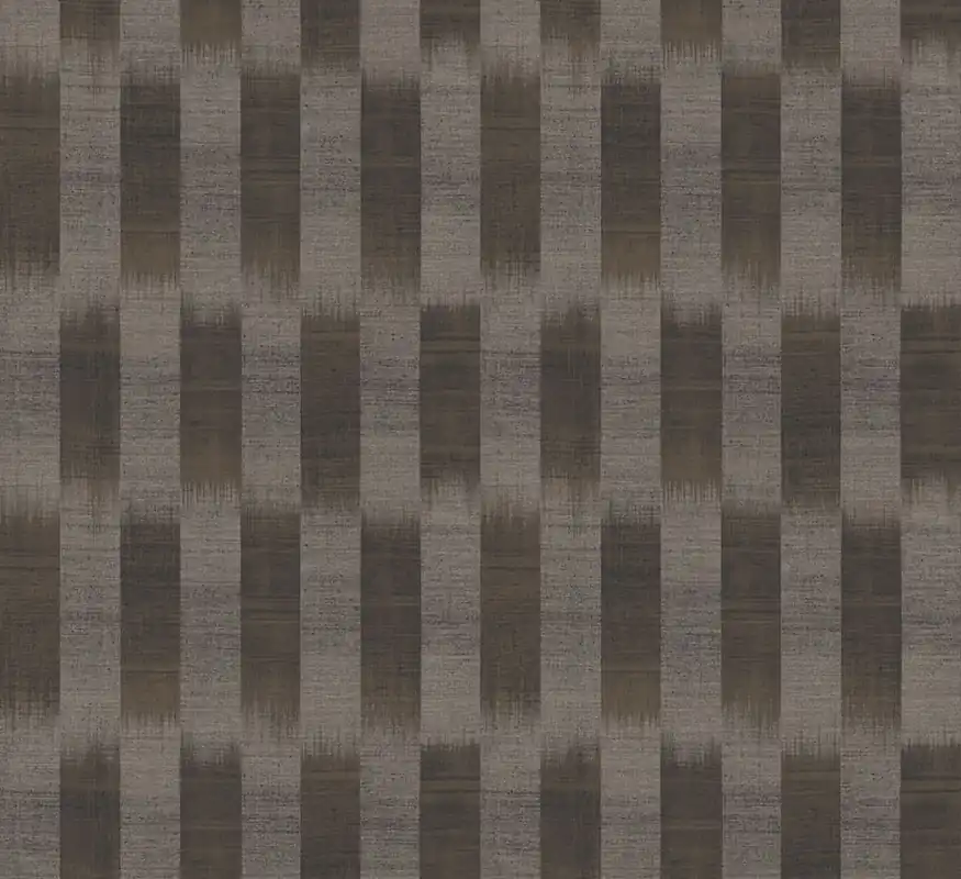 Neuheit Gestreifte Tapete, schwarz, braun, Stoffoptik, RIC102, Serica, Masureel